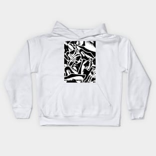 Lost in the middle of nowhere abstract art black and white Kids Hoodie